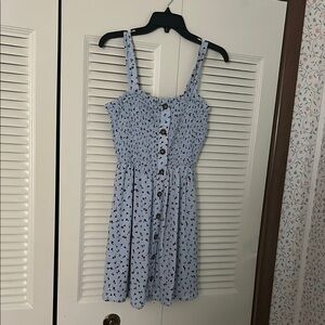 Sienna Sky Light Blue Floral Mini Dress